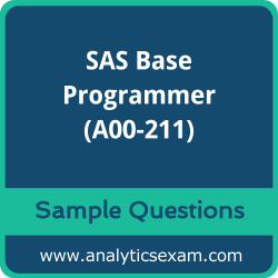 A00-211 Dumps Free, A00-211 PDF Download, SAS Base Programmer Dumps Free, SAS Base Programmer PDF Download, SAS Certified Base Programmer for SAS 9 Certification, A00-211 Free Download, A00-211 VCE, SAS Base Programmer Certification Dumps, A00-211 Exam Questions PDF