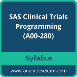 A00-280 Syllabus, A00-280 PDF Download, SAS A00-280 Dumps, SAS Clinical Trials Programming Dumps PDF Download, SAS Certified Clinical Trials Programming Using SAS 9 PDF Download