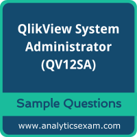 QV12SA Dumps Free, QV12SA PDF Download, QlikView System Administrator Dumps Free, QlikView System Administrator PDF Download, QV12SA Free Download