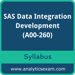 Download SAS A00-260 Syllabus, SAS Data Integration Development Dumps, and SAS Data Integration Developer PDF for SAS Data Integration Development for SAS 9 preparation