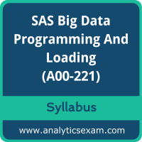 A00-221 Syllabus, A00-221 PDF Download, SAS A00-221 Dumps, SAS Big Data Professional Dumps PDF Download, SAS Big Data Programming and Loading PDF Download