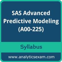 A00-225 Syllabus, A00-225 PDF Download, SAS A00-225 Dumps, SAS Advanced Analytics Professional Dumps PDF Download, SAS Advanced Predictive Modeling PDF Download