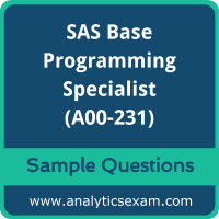 A00-231 Dumps Free, A00-231 PDF Download, SAS Base Programming Dumps Free, SAS Base Programming PDF Download, A00-231 Free Download