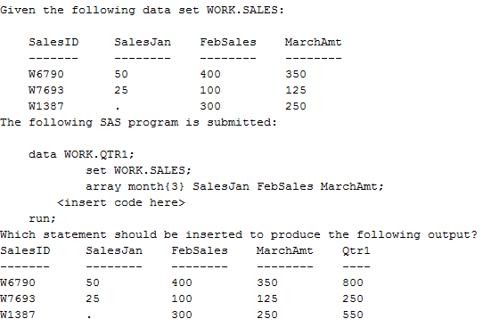 Certification sas base questions