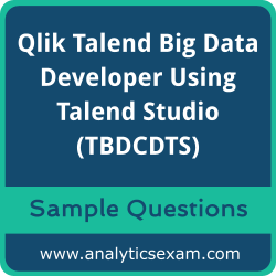 Get TBDCDTS Dumps Free, Qlik Talend Big Data Developer Using Talend Studio PDF and Dumps, and TBDCDTS Free Download for comprehensive exam preparation.