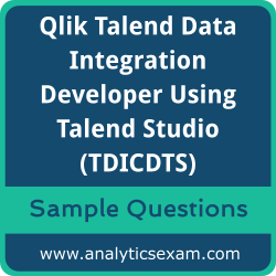 Get TDICDTS Dumps Free, Qlik Talend Data Integration Developer Using Talend Studio PDF and Dumps, and TDICDTS Free Download for comprehensive exam preparation.