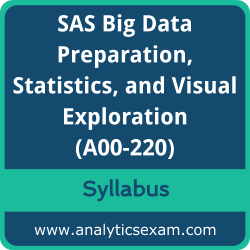A00-220 Syllabus, A00-220 PDF Download, SAS A00-220 Dumps, SAS Big Data Professional Dumps PDF Download, SAS Big Data Preparation, Statistics, and Visual Exploration PDF Download
