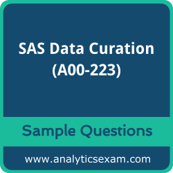 Get A00-223 Dumps Free, SAS Data Curation PDF and Dumps, and A00-223 Free Download for comprehensive exam preparation.