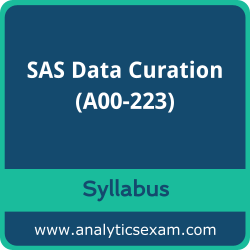 Download SAS A00-223 Syllabus, SAS Data Curation Dumps, and SAS Data Curation PDF for Data Curation for SAS Data Scientists preparation