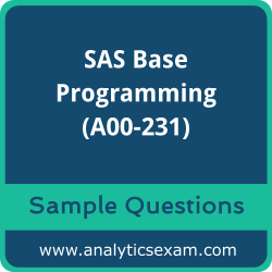 Get A00-231 Dumps Free, SAS Base Programming PDF and Dumps, and A00-231 Free Download for comprehensive exam preparation.