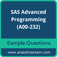 A00-232 Dumps Free, A00-232 PDF Download, SAS Advanced Programming Dumps Free, SAS Advanced Programming PDF Download, A00-232 Free Download