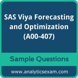 Get A00-407 Dumps Free, SAS Viya Forecasting and Optimization PDF and Dumps, and A00-407 Free Download for comprehensive exam preparation.