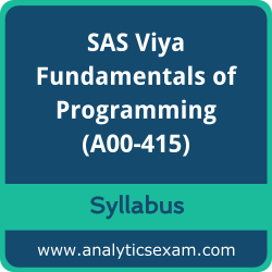 A00-415 Syllabus, A00-415 PDF Download, SAS A00-415 Dumps, SAS Viya Fundamentals of Programming Dumps PDF Download, SAS Viya Fundamentals of Programming PDF Download