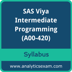 A00-420 Syllabus, A00-420 PDF Download, SAS A00-420 Dumps, SAS Viya Intermediate Programming Dumps PDF Download, SAS Viya Intermediate Programming PDF Download