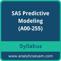 Download SAS A00-255 Syllabus, SAS Predictive Modeling Dumps, and SAS Predictive Modeler PDF for Predictive Modeling Using SAS Enterprise Miner 14 preparation