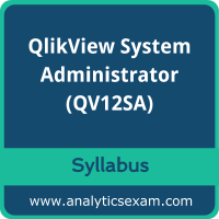 Download Qlik QV12SA Syllabus, QlikView System Administrator Dumps, and QlikView System Administrator PDF for QlikView System Administrator preparation